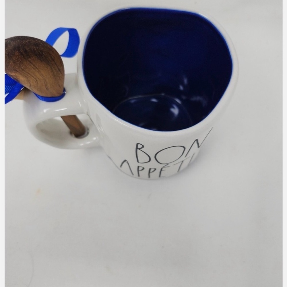 Rae Dunn DISNEY LE Petit CHEF Remy Bon Appetit Mug Double Sided W/ SPOON NEW! - Picture 3 of 5